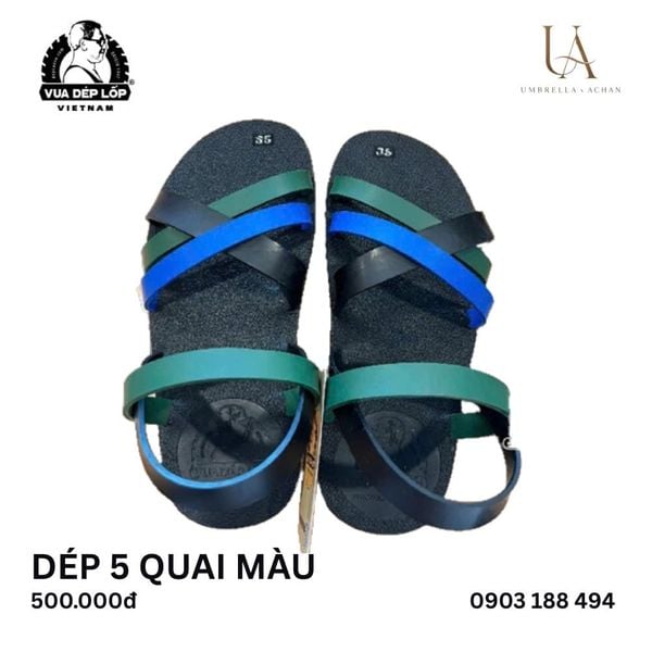  Dép lốp 5 quai chéo thời trang 