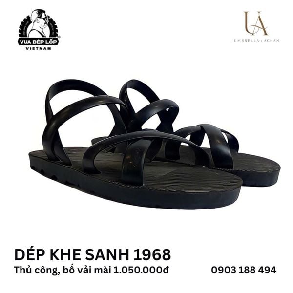  Dép lốp 4 quai khe sanh bố vải mài 