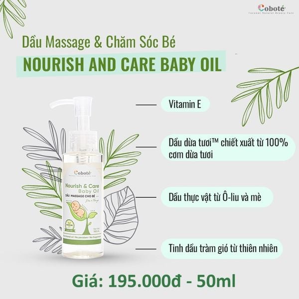 Dầu massage & chăm sóc bé Cobote 50ml 