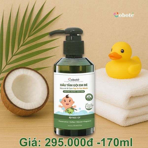  Dầu tắm gội em bé Cobote 170ml 