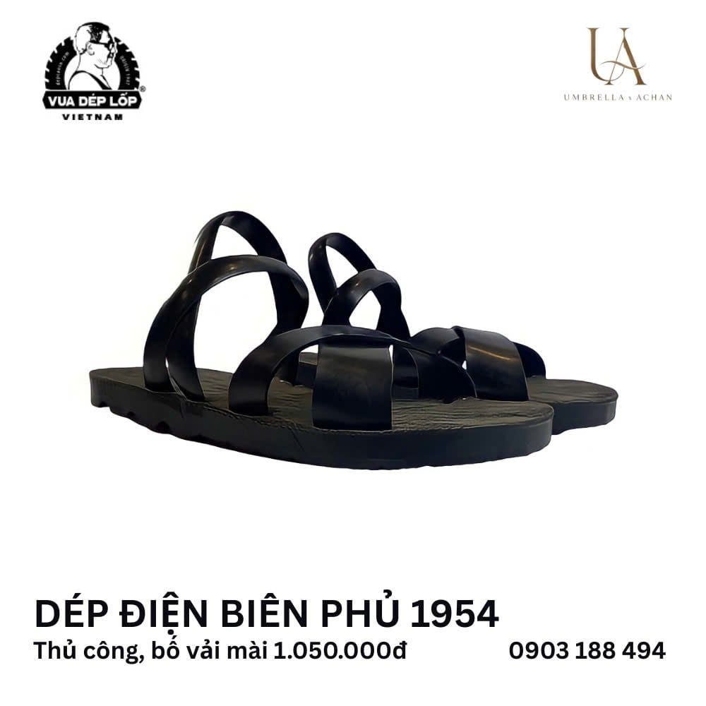  Dép lốp 4 quai điện biên bố vải mài 