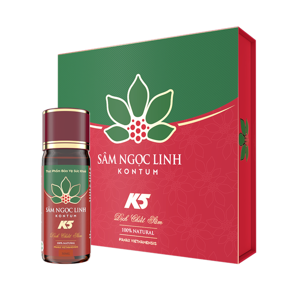  TPBVSK Dịch chiết sâm Ngọc Linh K5 - 50ml - 10 chai/hộp 