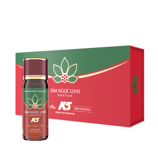  Hộp 5 Hũ Dịch Chiết Sâm Ngọc Linh K5 - 50ml 