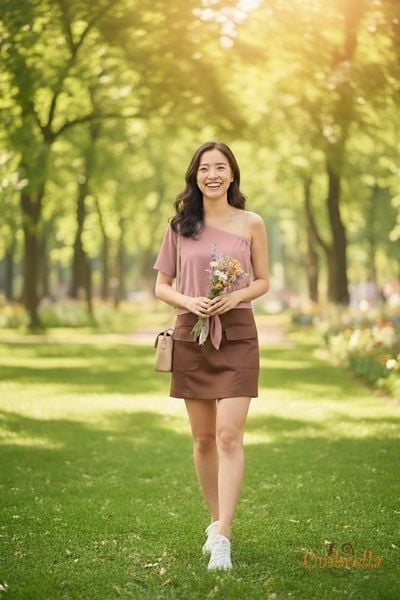  Váy 2 túi xẻ trước 