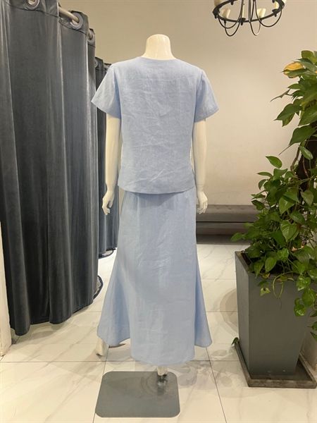  Váy Linen dài phối crochet 