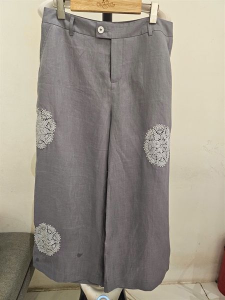  Quần dài Linen phối 3 crochet 