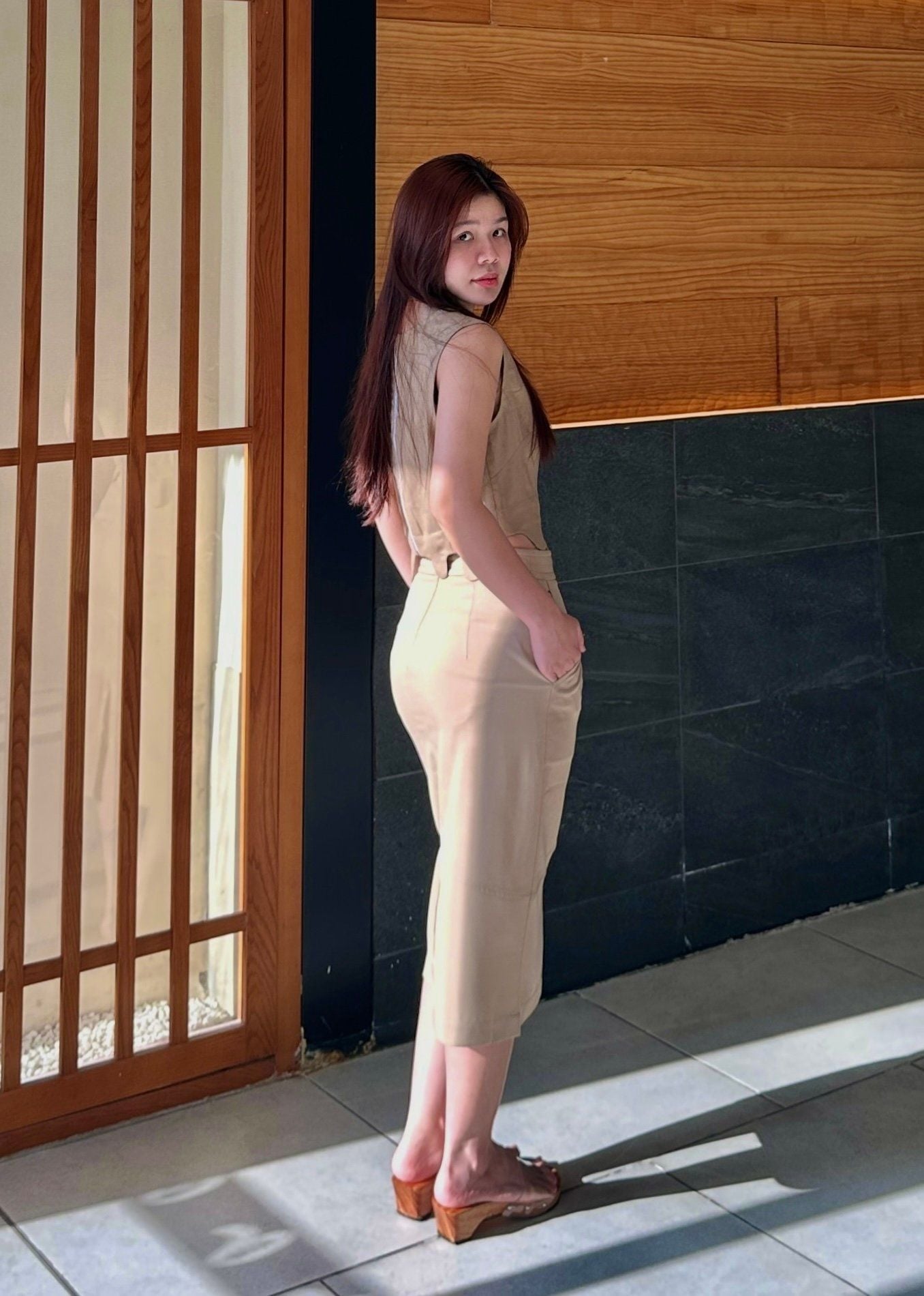  Váy bút chì túi xéo 