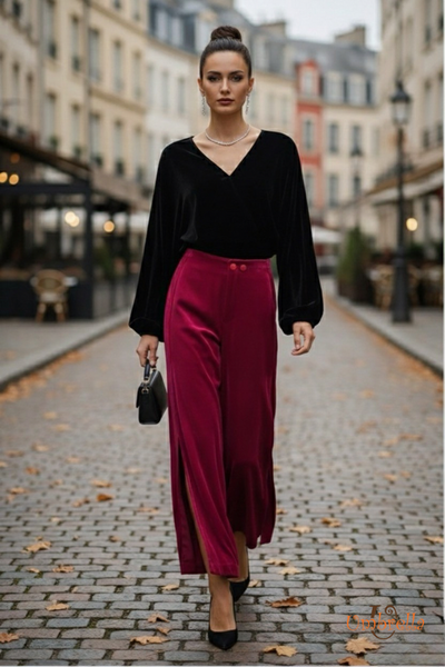  Áo nhung tay dài nơ lưng 