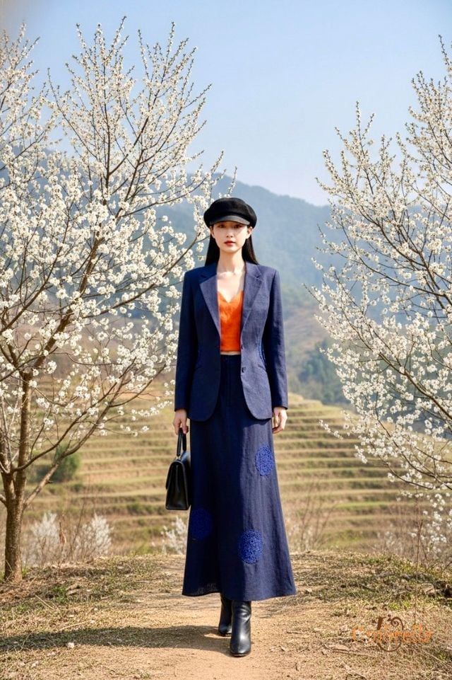  Áo vest Linen phối crochet 