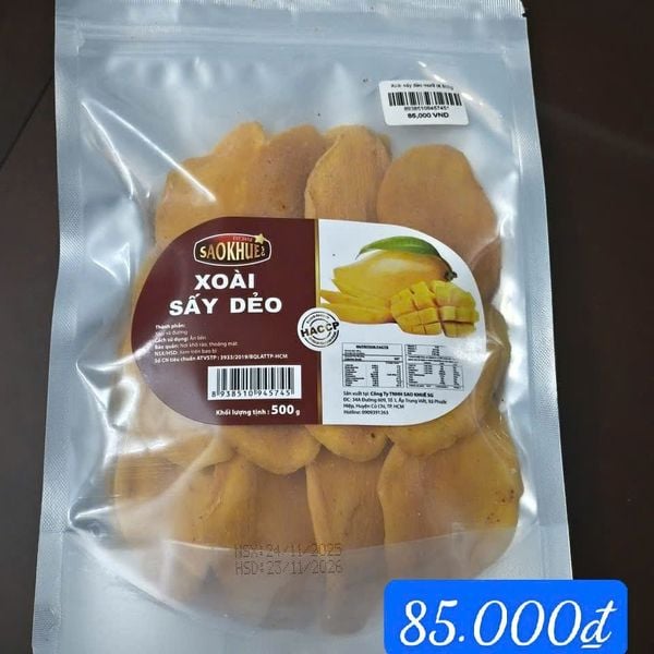  Xoài sấy dẻo muối ớt 500g 