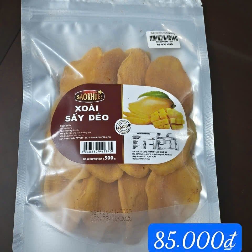  Xoài sấy dẻo muối ớt 500g 