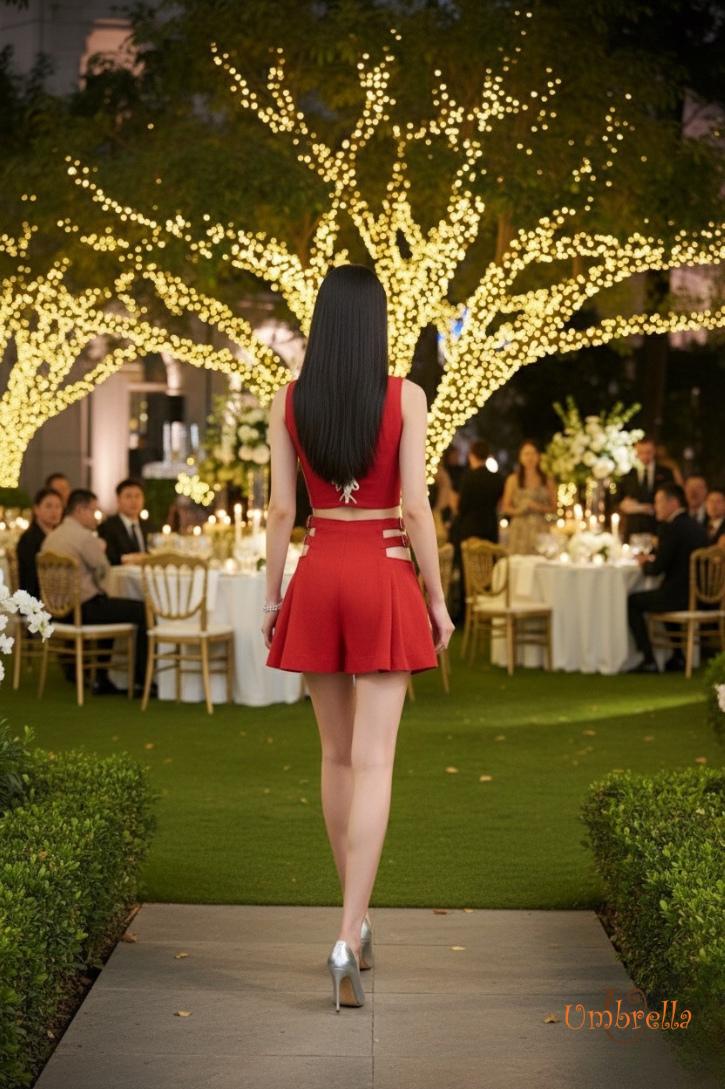  Short váy Linen thắt hông 