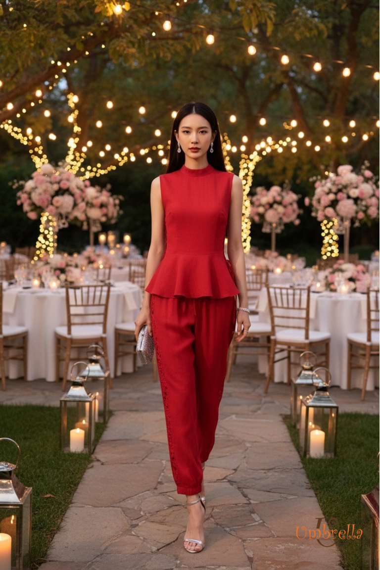  Áo Linen đan hông cổ tròn 