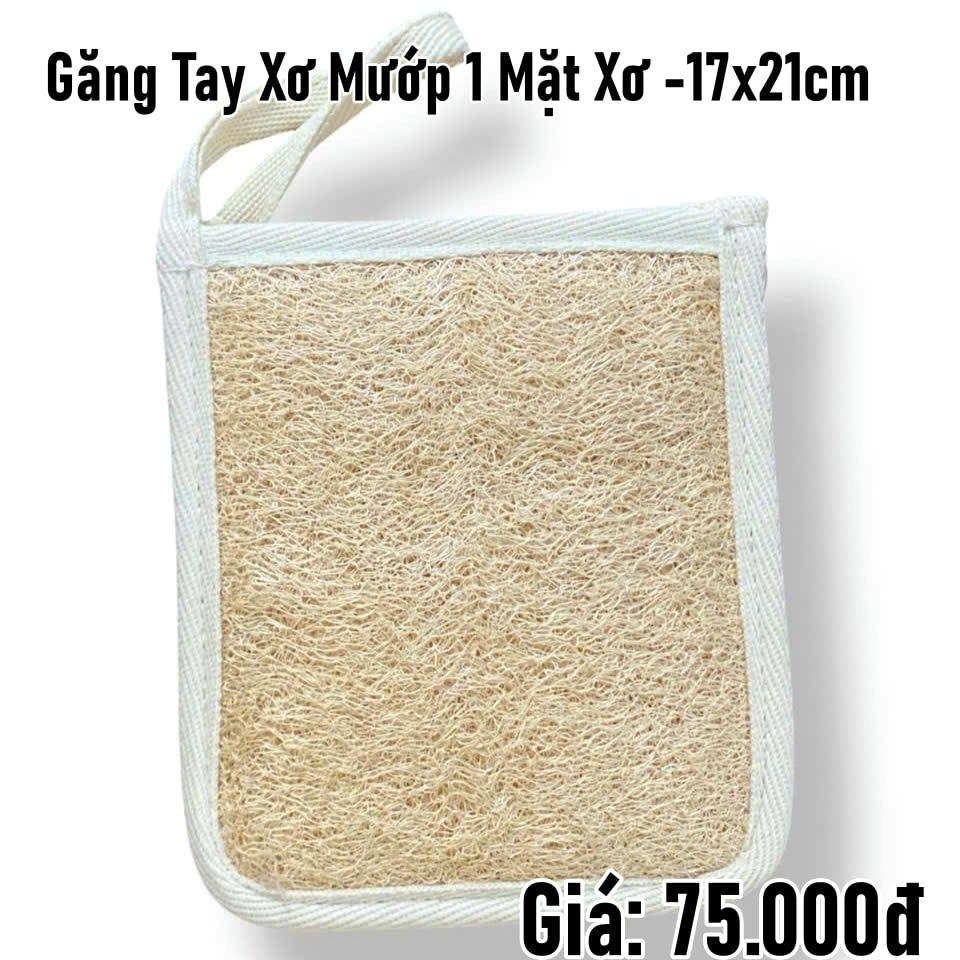  Găng tay xơ mướp 1 mặt xơ 17x21cm 