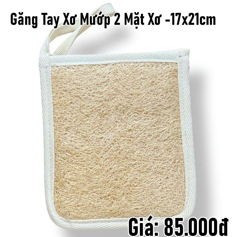  Găng tay xơ mướp 2 mặt xơ 17x21cm 