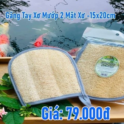  Găng tay xơ mướp 2 mặt xơ 15x20cm 
