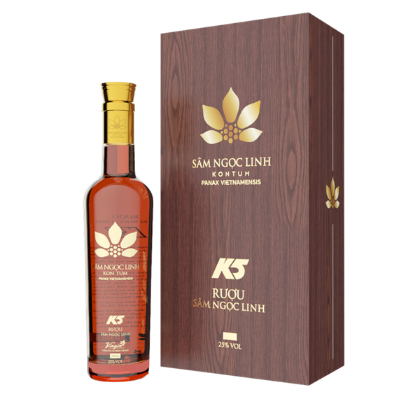  Rượu Sâm Ngọc Linh K5 Nhãn Vàng - 500ml 