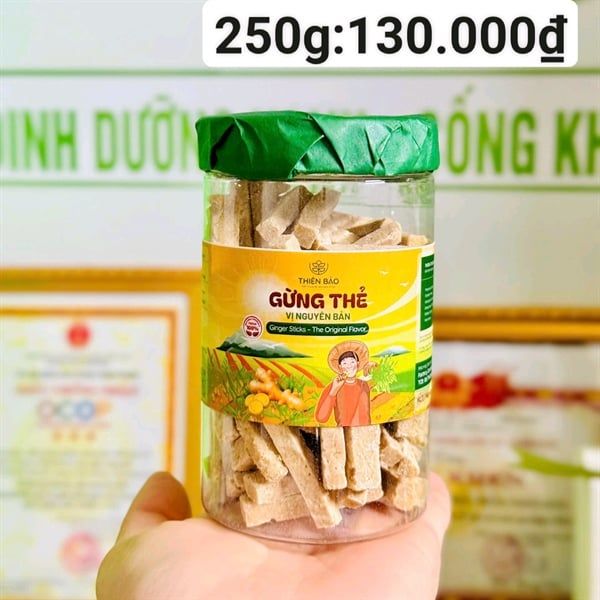  Mứt gừng thẻ vị nguyên bản 250gr 