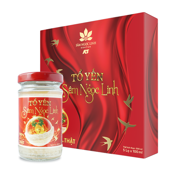  Tổ yến Sâm Ngọc Linh 100ml - 5 hũ/hộp 