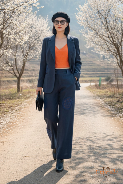  Áo vest Linen phối crochet 