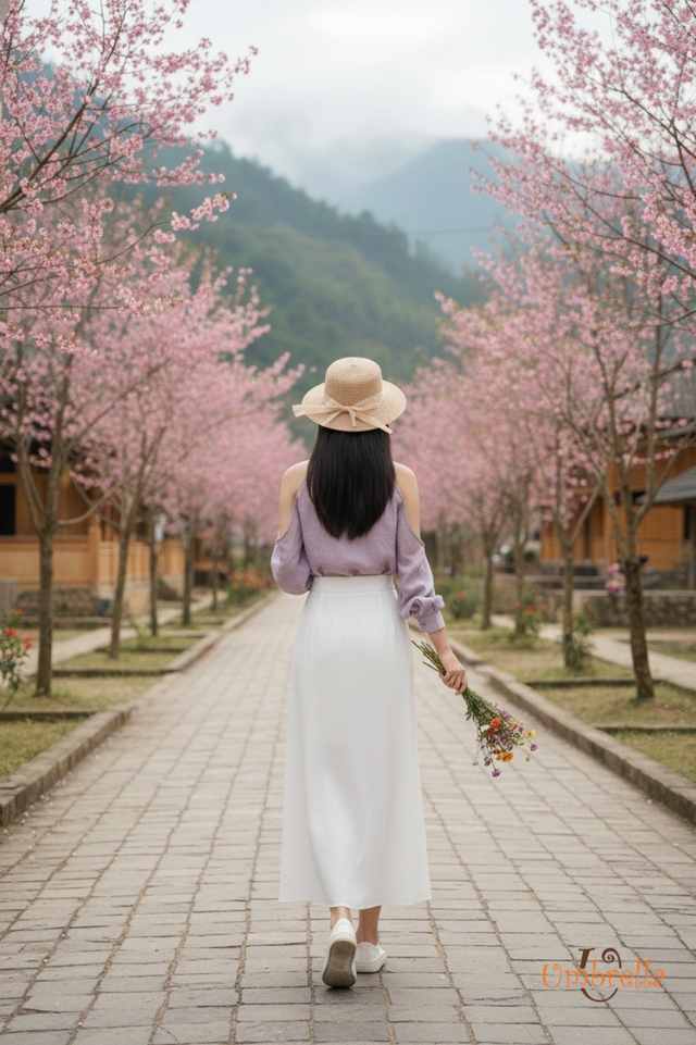  Váy Linen dài phối crochet 