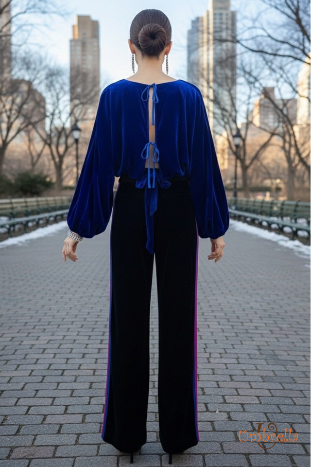  Quần nhung 2 sọc hông 