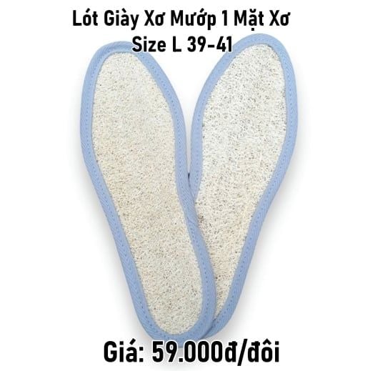  Lót giày xơ mướp 1 mặt xơ size L 39-41 