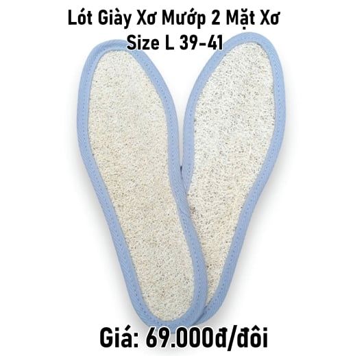  Lót giày xơ mướp 2 mặt xơ size L 39 - 41 