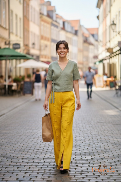  Áo chéo thắt 1 nơ 