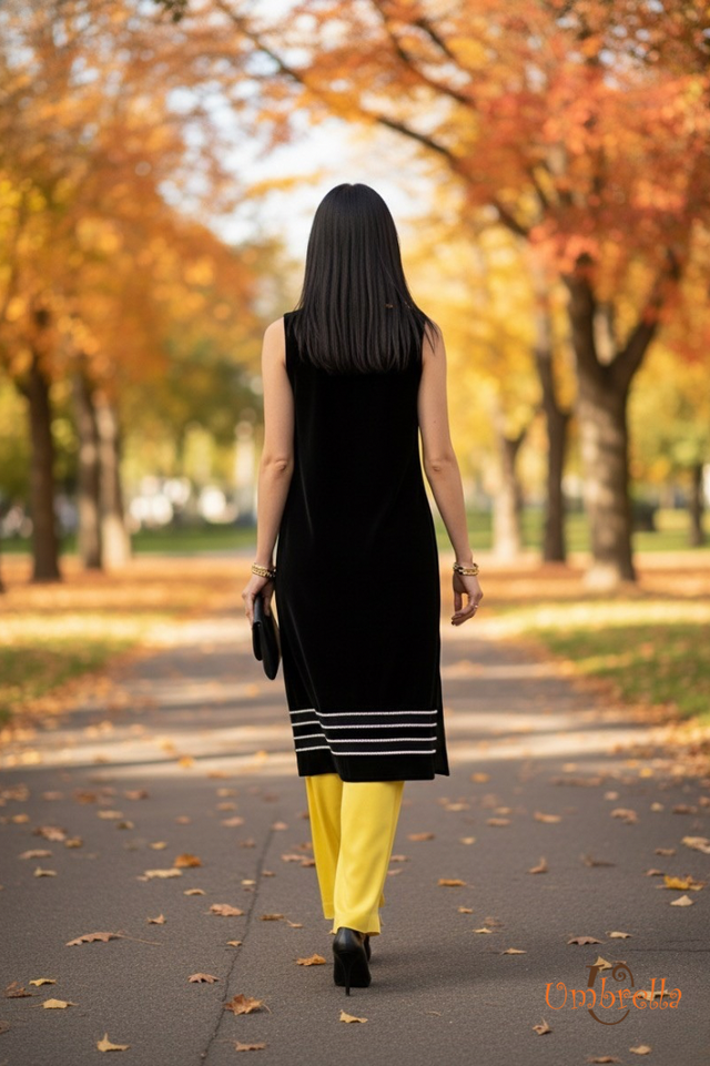  Áo dài sọc cườm 