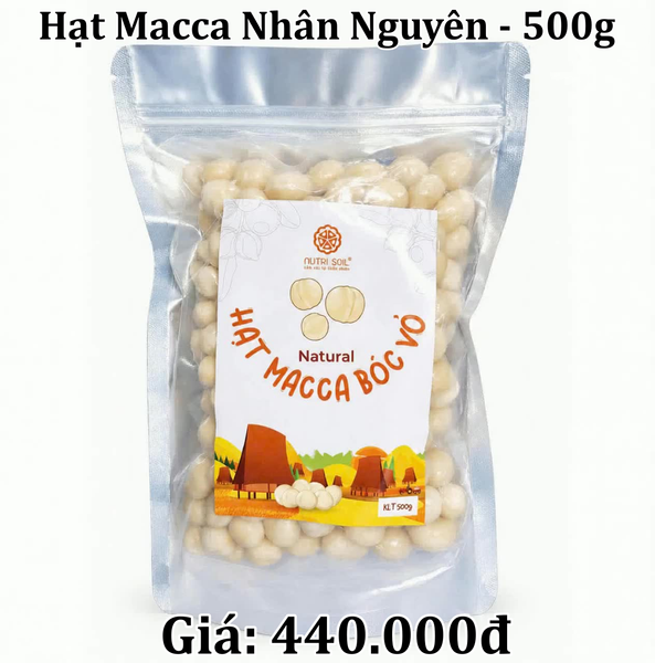 Hạt Macca Nhân Nguyên - 500g/Túi 