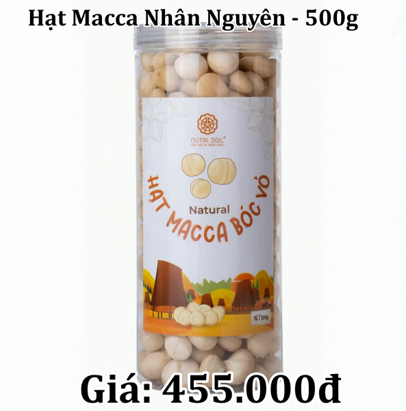  Hạt Macca Nhân Nguyên - 500g/Hộp 