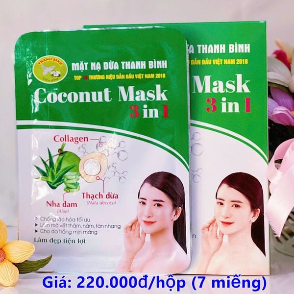  Mặt nạ dừa thiên nhiên 3 trong 1 