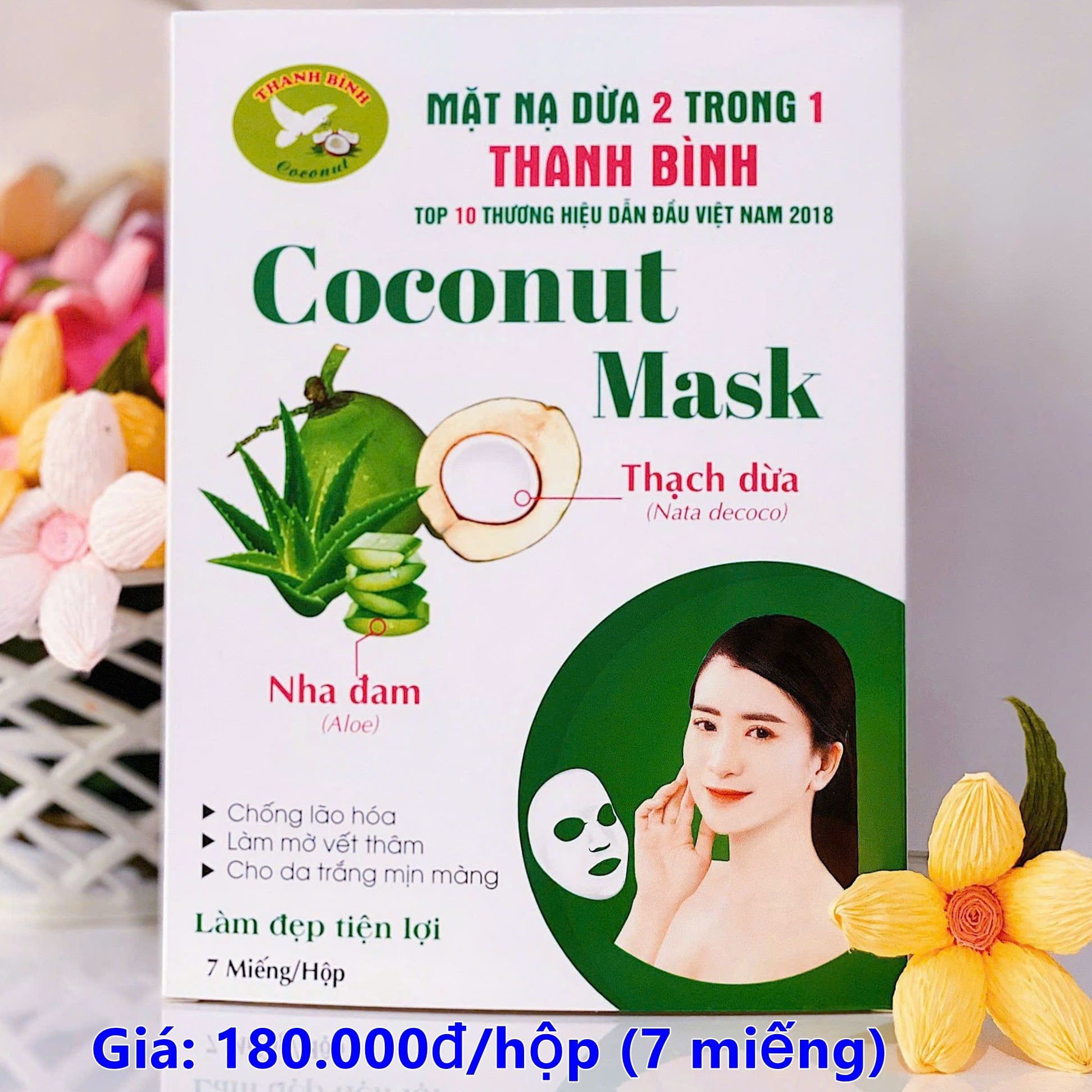  Mặt nạ dừa thiên nhiên 2 trong 1 