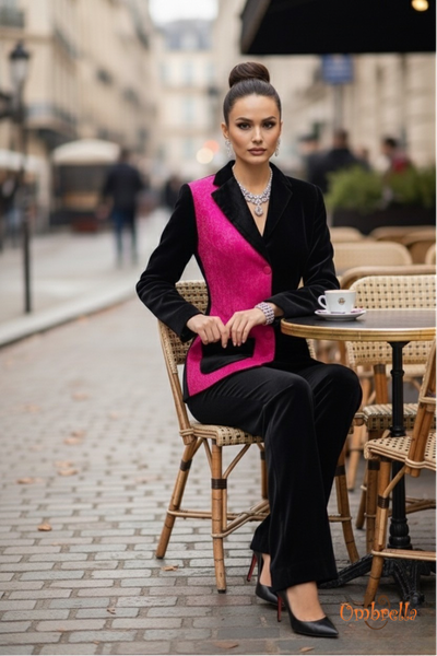  Áo vest nhung lụa 1 bên 