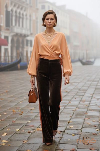  Quần nhung 2 sọc hông 