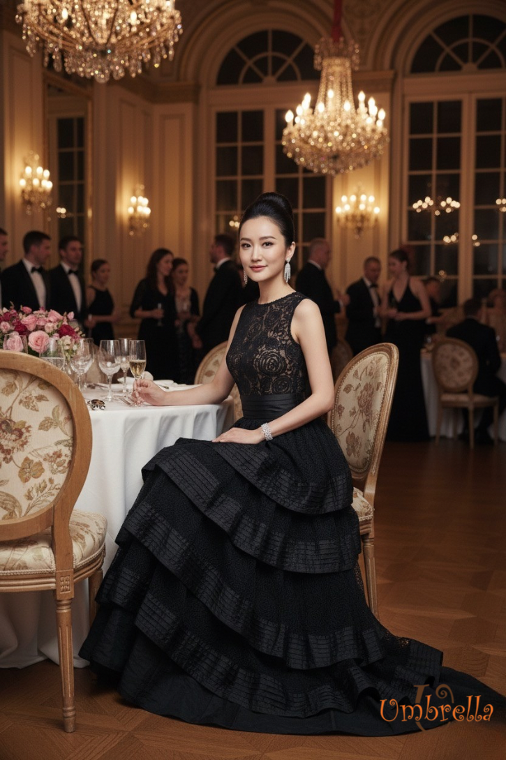  Đầm dài nhiều tầng 