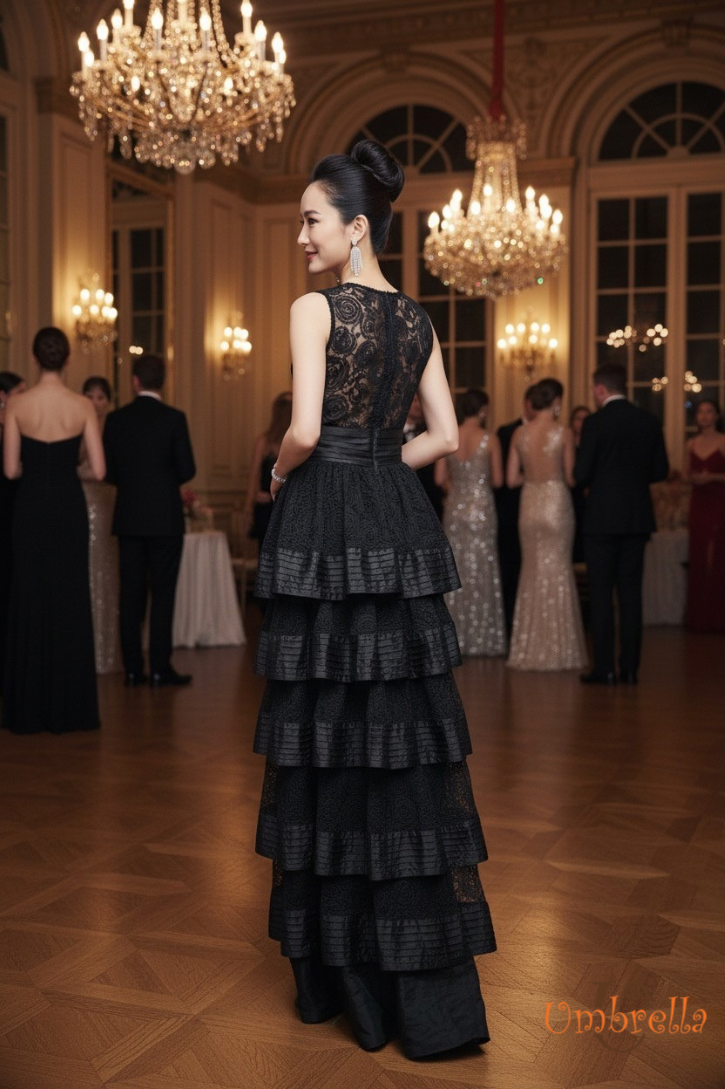  Đầm dài nhiều tầng 