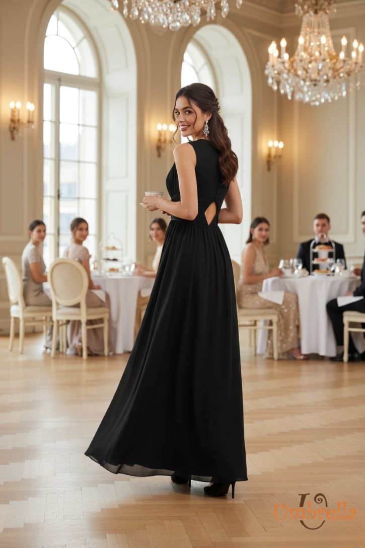  Đầm dài dây kéo lưng 