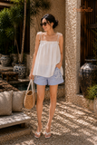  Áo Linen 2 dây hạt bẹt 