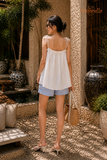  Áo Linen 2 dây hạt bẹt 
