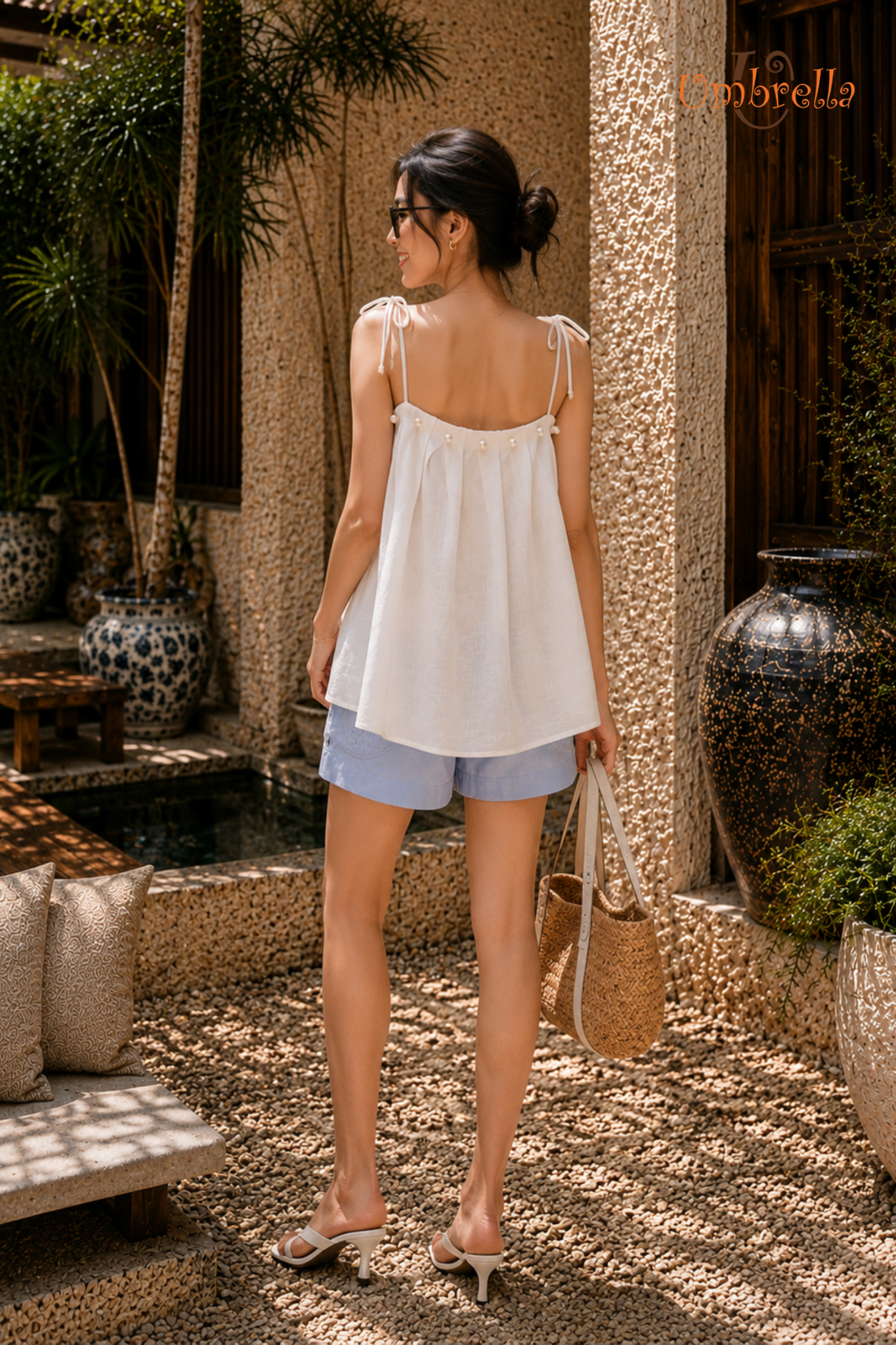  Áo Linen 2 dây hạt bẹt 