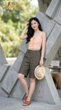  Short Linen lửng lai V 