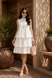  Đầm Linen sát nách 3 tầng 