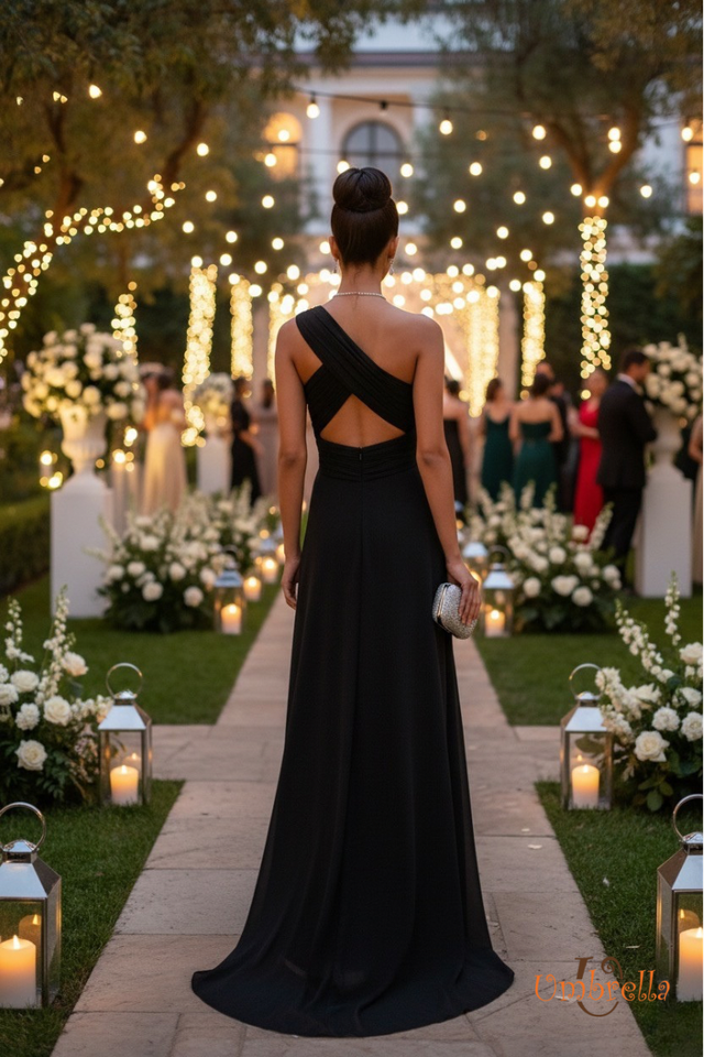  Đầm dài khoét xéo ngực 