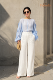  Áo Linen tay thắt nhiều nơ 