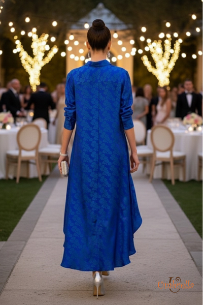  Đầm sơ mi gấm tùng rộng(Lửng) 