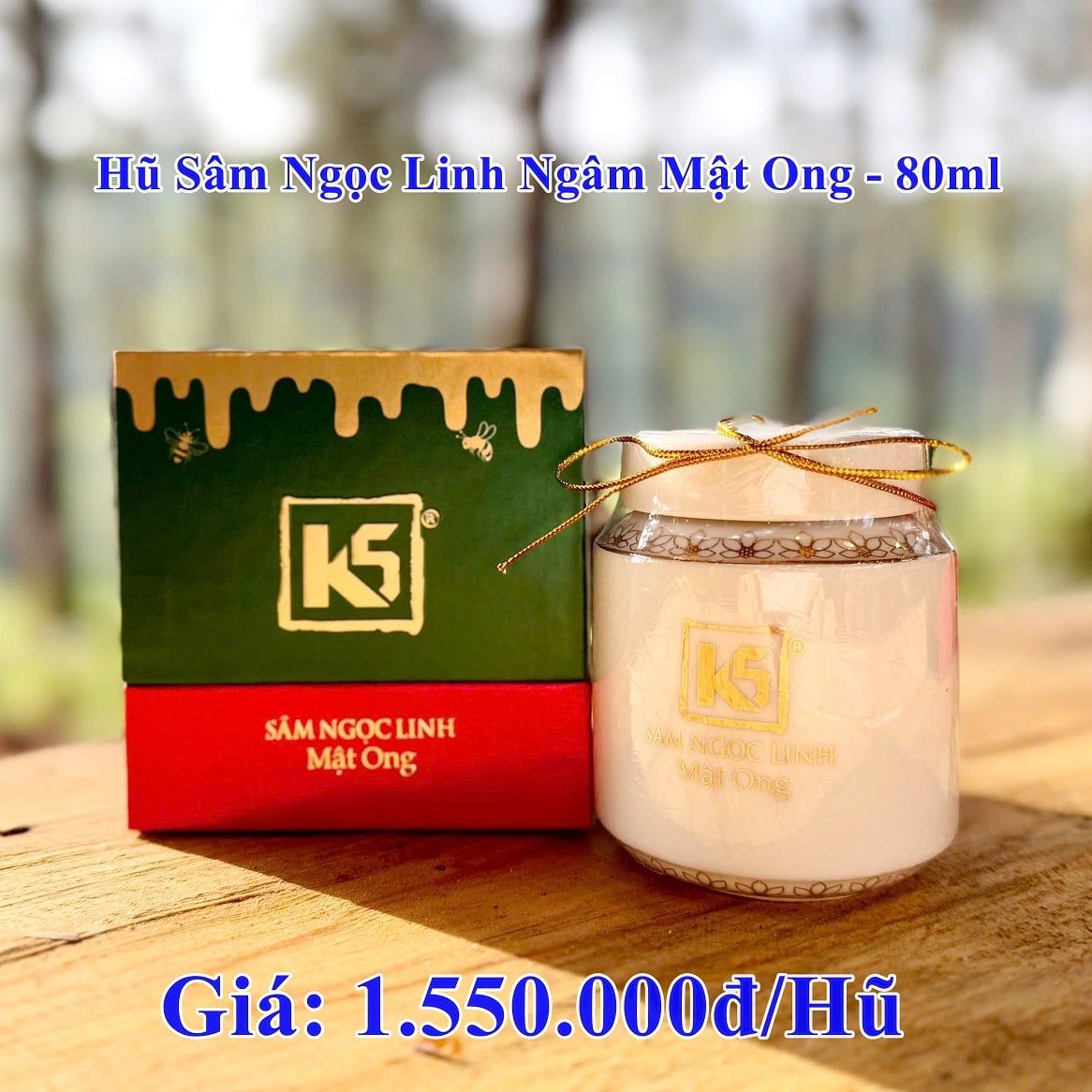  Hũ Sâm Ngọc Linh mật ong -80ml 