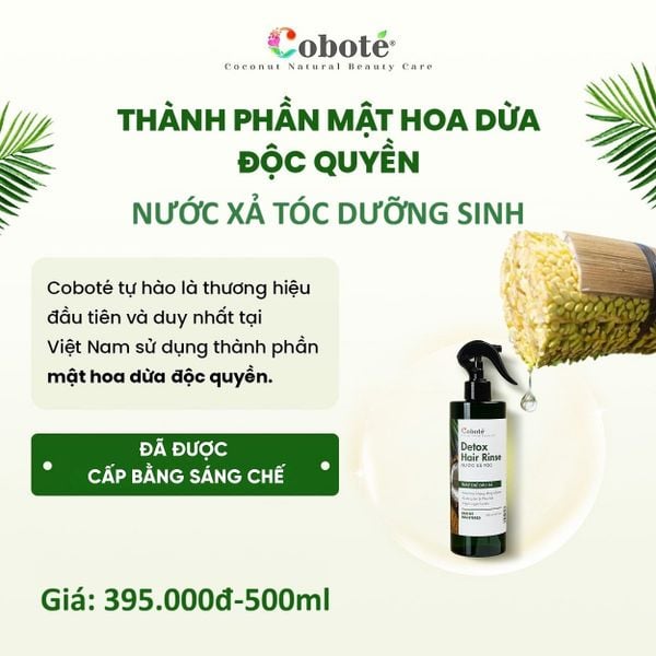  Nước xả tóc dưỡng sinh Cobote 500ml 