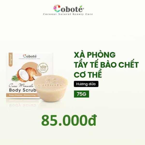  Xà phòng tẩy tế bào chết Cobote - Hương dừa 75gr 